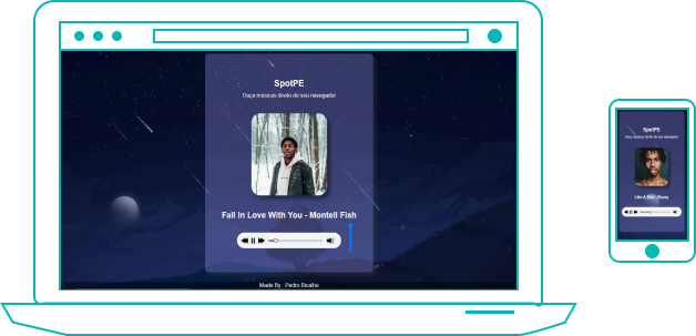 notebook and cellphone with a screenshot of SpotPocketEdition page